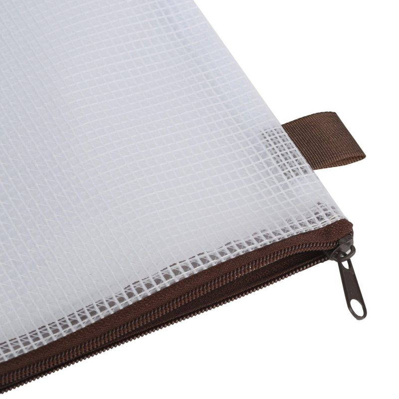 TEKEFT 6pcs Clear Color Plastic A5 A4 A3 Paper Document File Bill Zipper Bag Pencil Pouch (6 pcs)