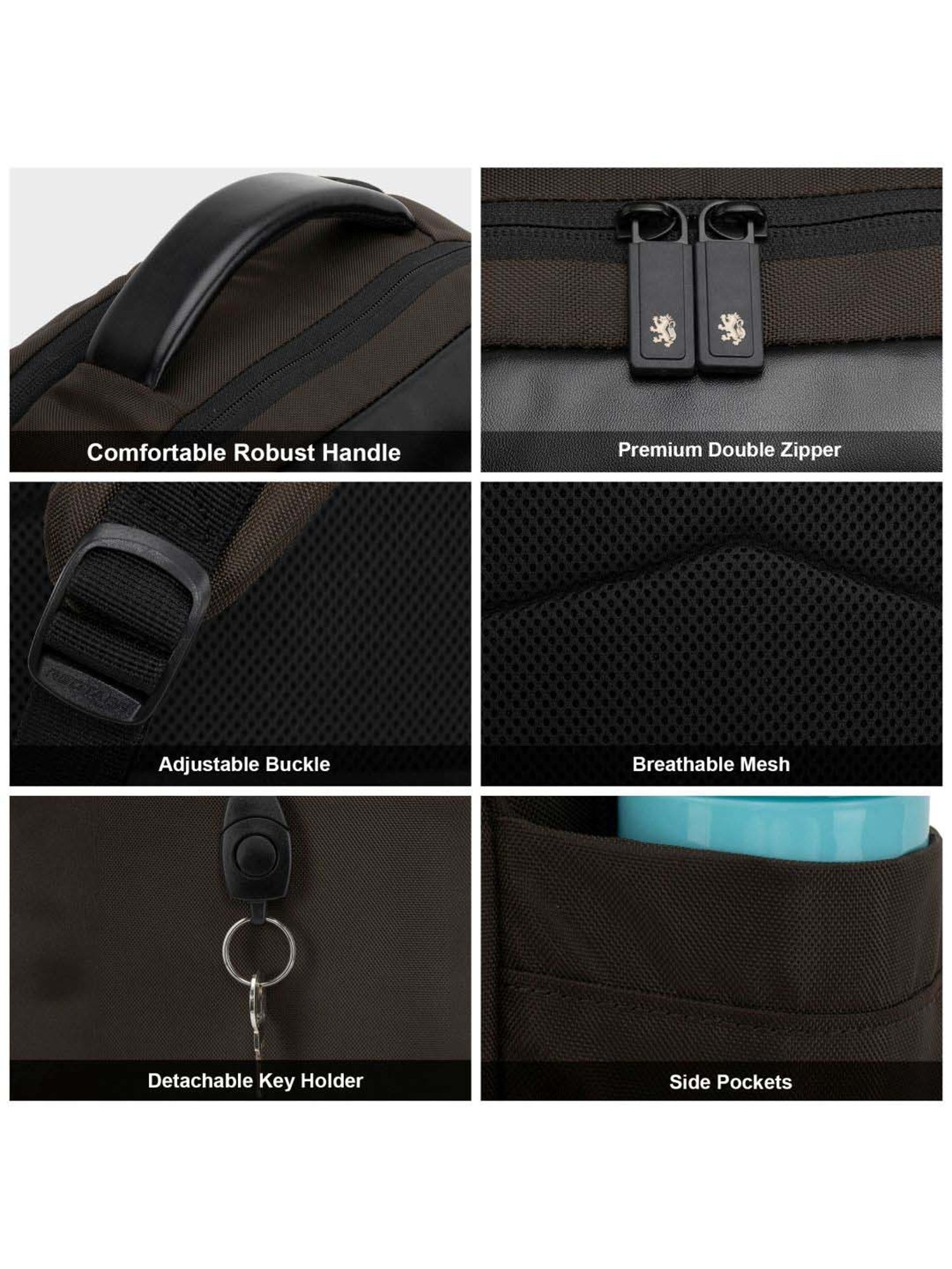 Red Tape 28 Brown Large Laptop Backpack