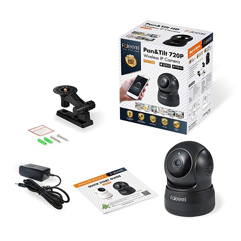 Wireless Security Camera WiFi Pet Camera Nanny Cams Wireless with Cell Phone App Home Surveillance HD IP Camera with 2 Way Audio Night Vision Motion Detection for OfficeDogBaby Monitor