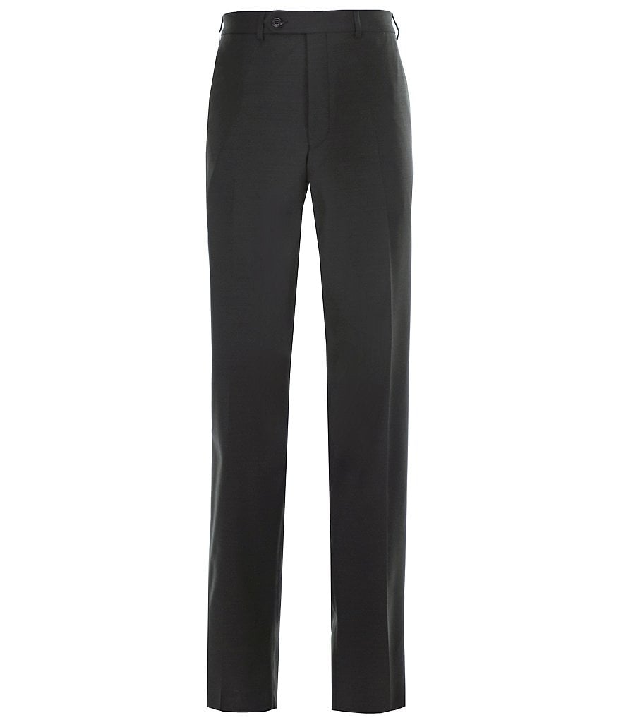 Cremieux Tailored Modern Fit Flat Front Sharkskin Dress Pants
