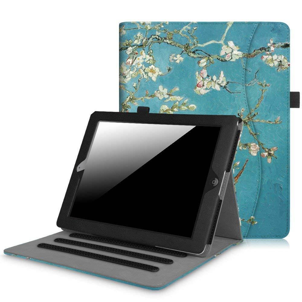 Fintie iPad 2/3/4 Case [Corner Protection] - [Multi-Angle Viewing] Folio Smart Stand Cover with Pocket, Auto Sleep/Wake for Apple iPad 2, iPad 3 & iPad 4th Gen with Retina Display, Blossom
