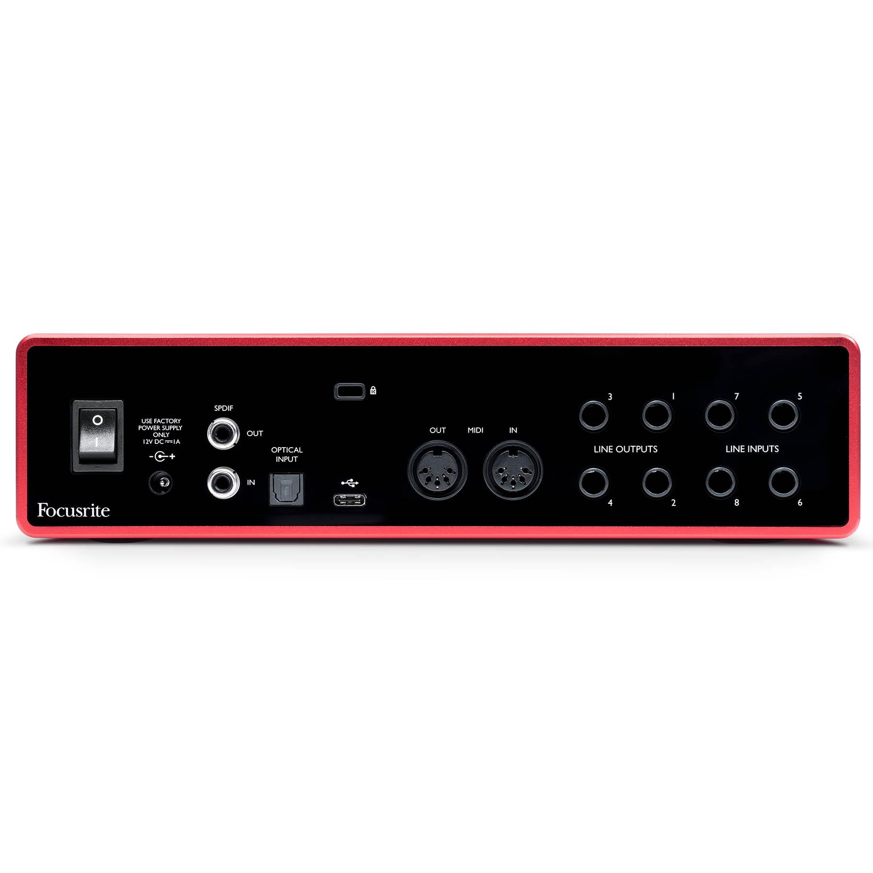 Focusrite Scarlett 18i8 3rd Gen Bundle with 4 20-Foot XLR & 1 Optical Cables