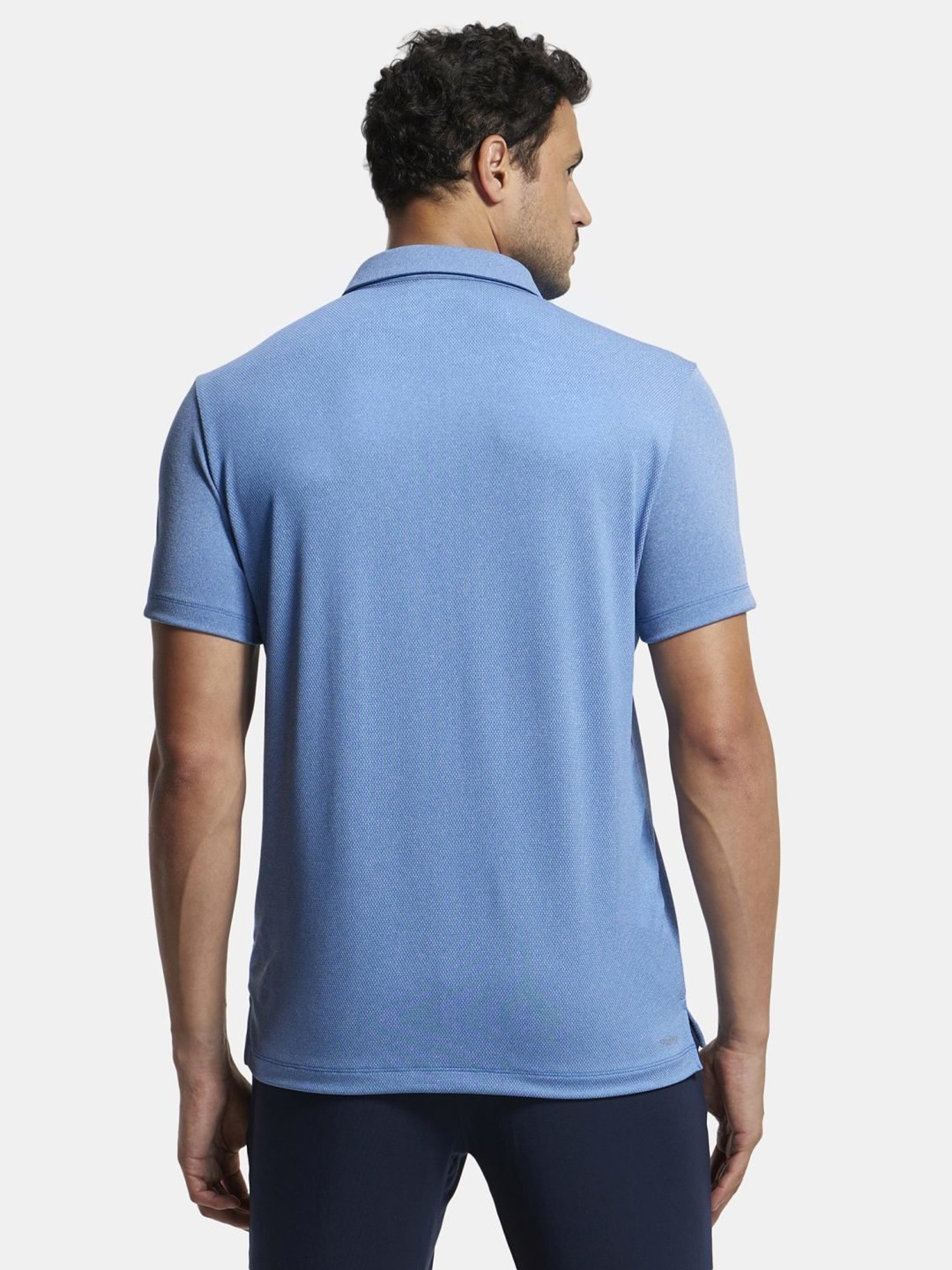 Jockey Blue Regular Fit Sports Polo T-Shirt