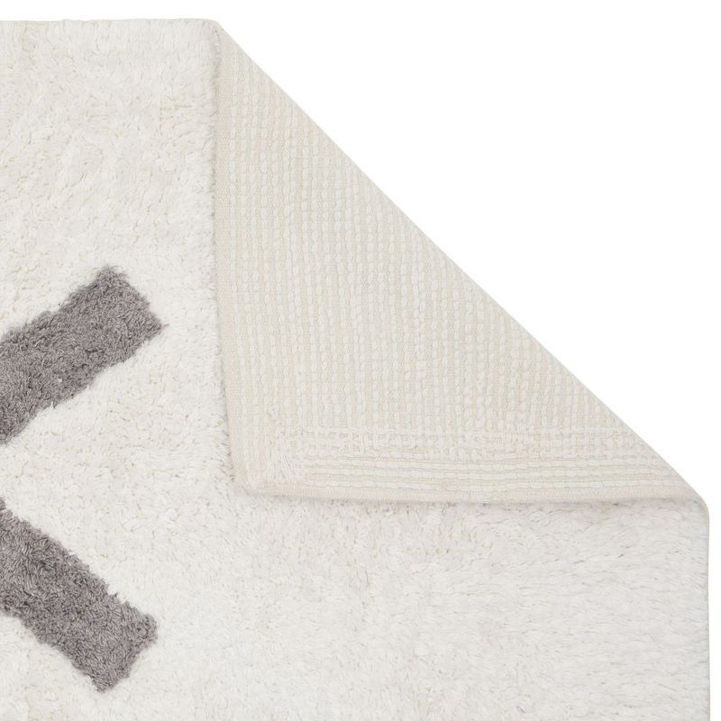 Juvale Personalized Bathroom Rugs with Letter K Initial, Cotton Bath Mat (White, 32 x 20 in)