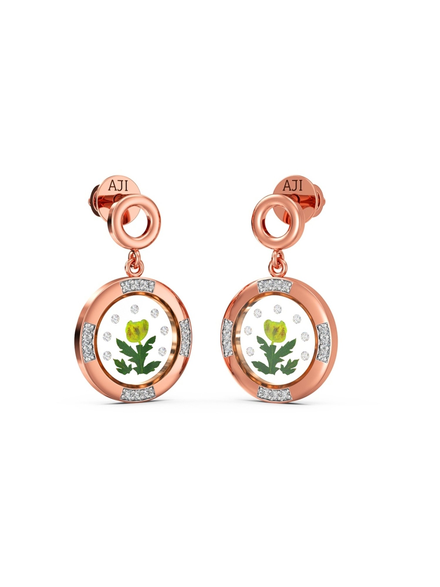 Joyalukkas 18k Gold Delightful Diamond Drop Earrings