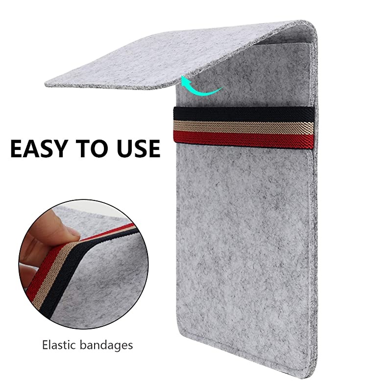 6 Inch E-Reader Sleeve Case Bag, Kobo Touch 2.0 / Tolino Shine 6" Tablet E-Book E-Reader Slim Felt Bag Sleeve Case- (Light Grey)