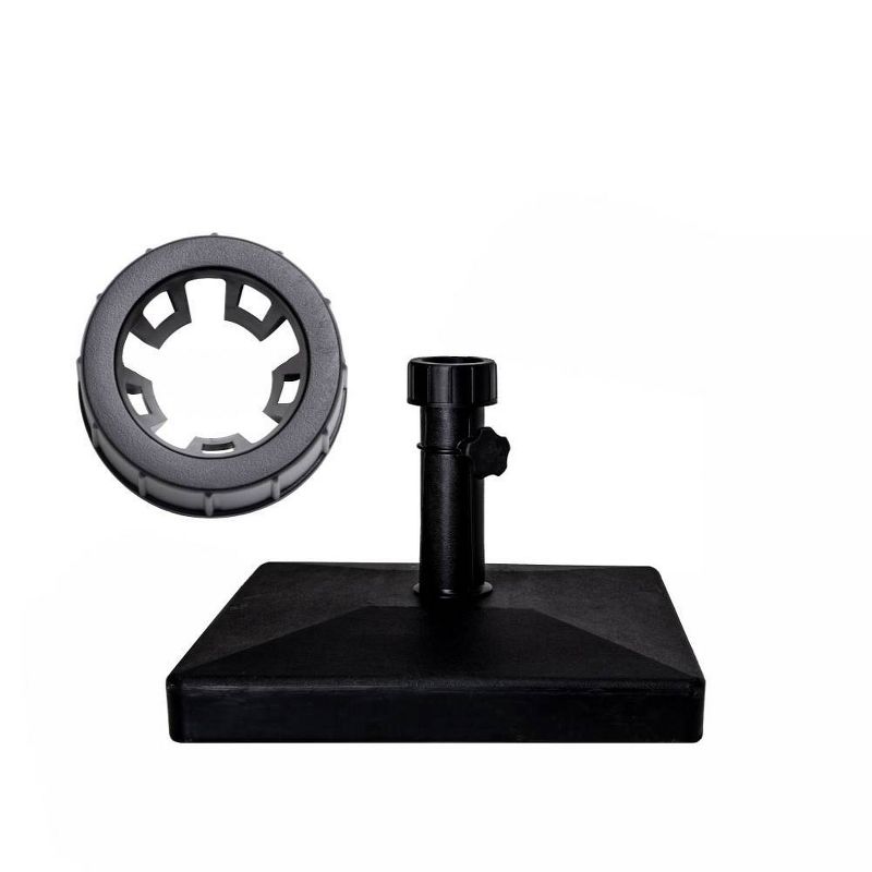 60lbs Heavy Duty Patio Market Umbrella Base Cement Square Stand Black - Crestlive Products