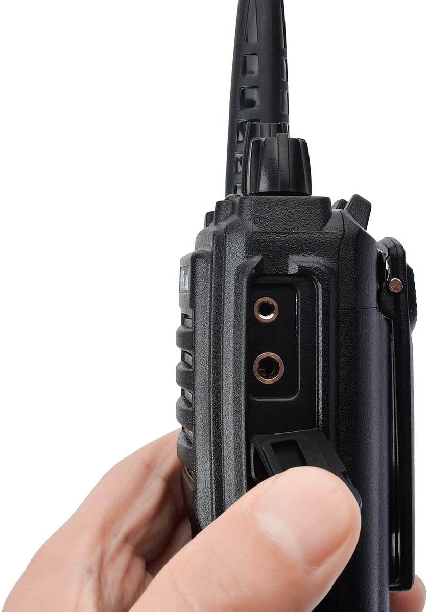 HYS 2 Way Radio 16 Channels with 3800Mah Li-ION Battery Two Way Radio Long Rang Walkie Talkie with G Shape Earpiece and Handheld Speaker Microphone (Packing of 2)