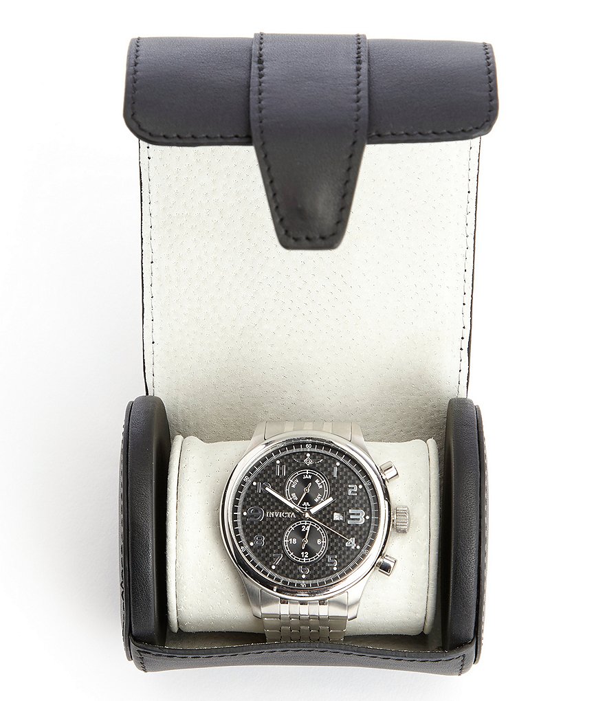 ROYCE New York Single Leather Executive Travel Roll