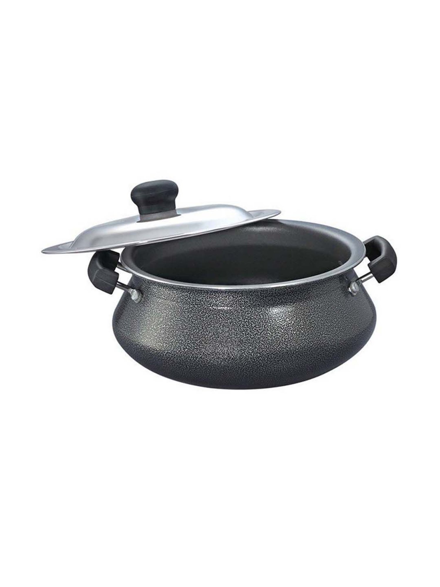 Wonderchef Ebony Hard Anodized Non-stick Biryani Handi with Lid