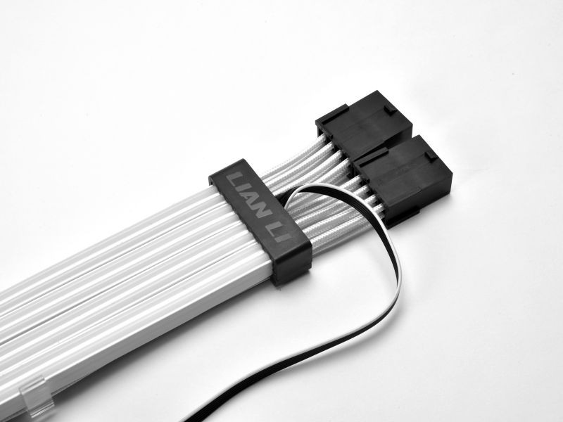 Graphics Card 6+2Pin 8Pin Male to Male Adapter Power Cable for Great Wall Dragon Module Power Supply with Net Cover,Black,about 58cm