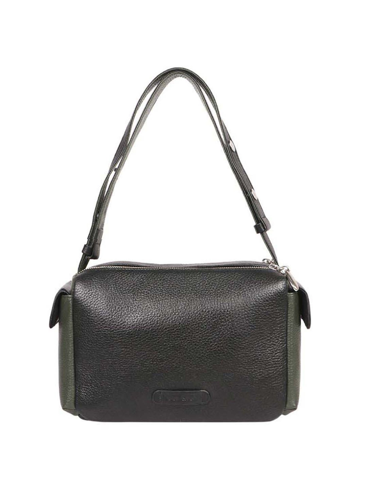 Hidesign Hipsters Black Woke 01 Solid Medium Shoulder Handbag