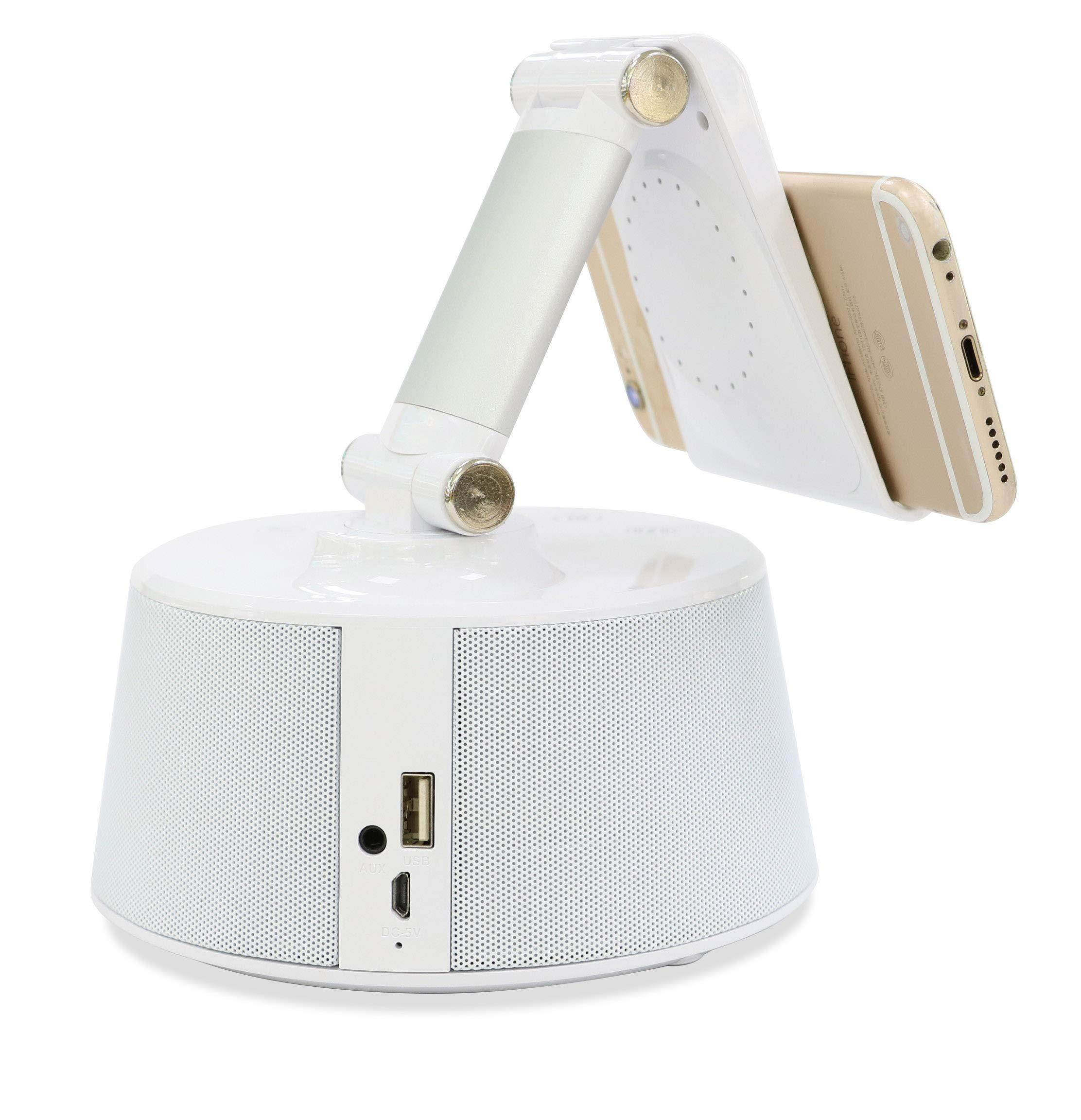 Emerson ER-X300 Docking Station with Wireless Charging, Bluetooth Speaker, Hands-Free Calling and Adjustable Arm