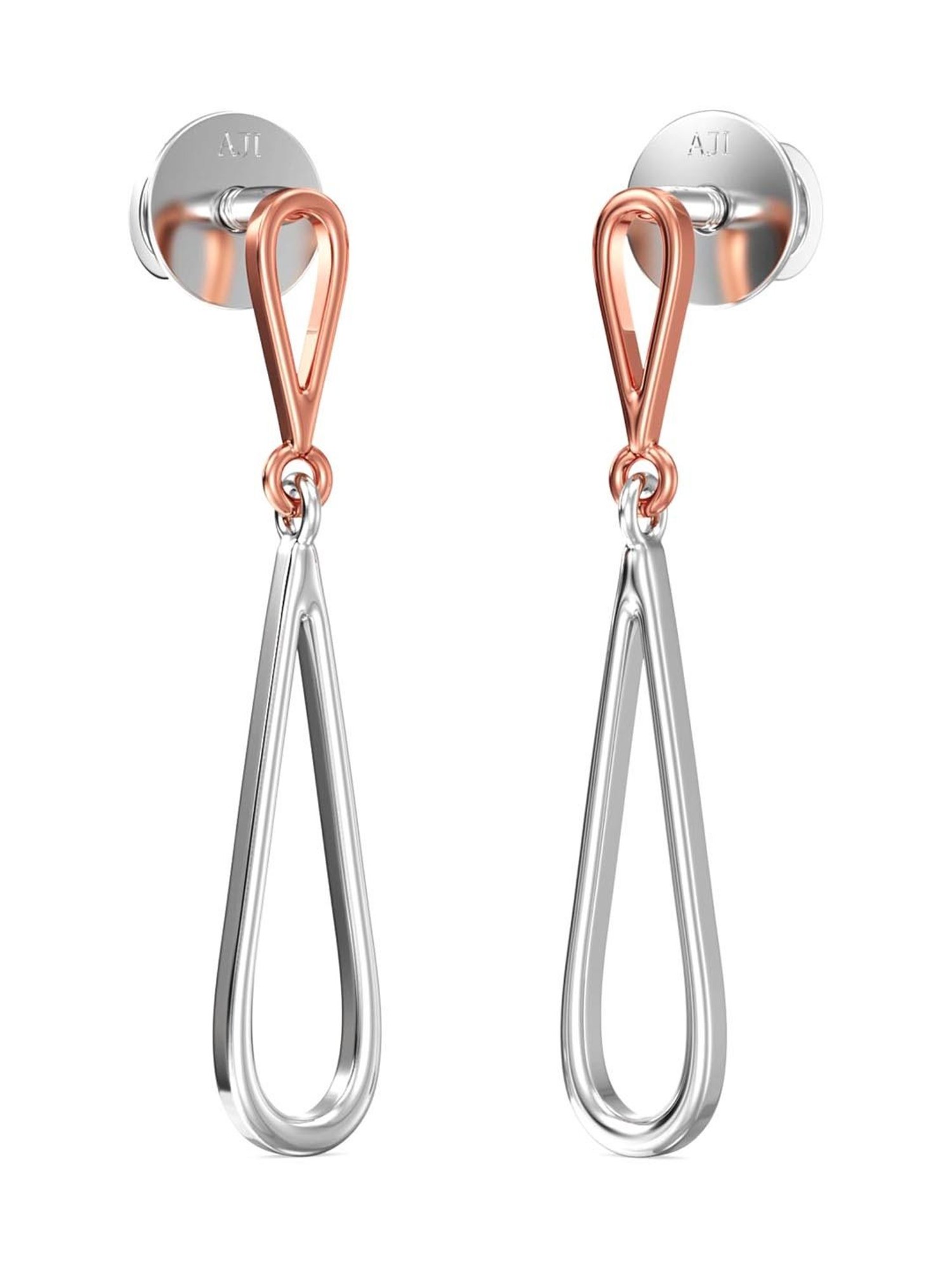 Joyalukkas 950 Platinum Modern Artistic Drop Earrings