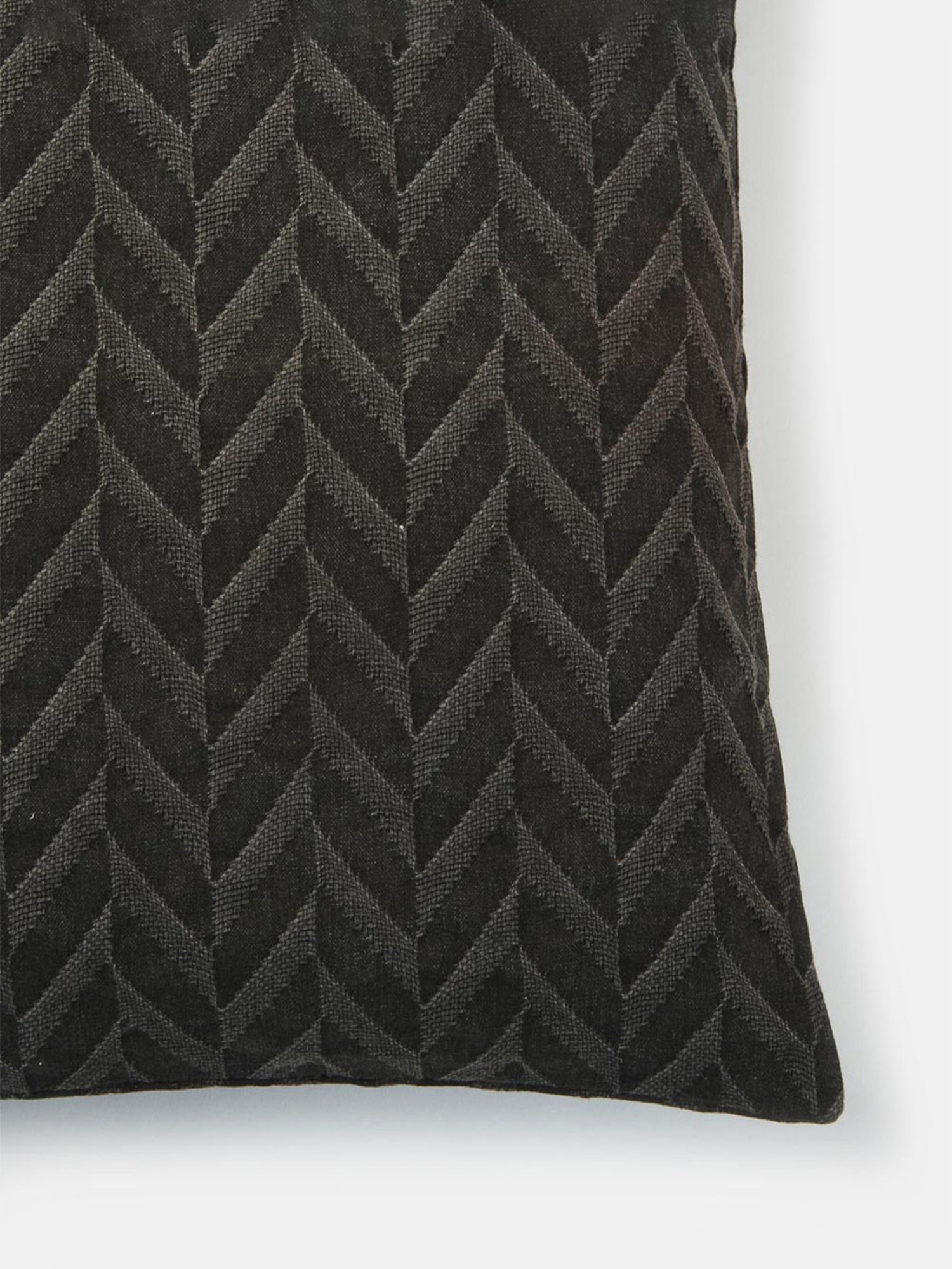 Fabindia Grey Cotton 100 TC 265 GSM Cushion Cover