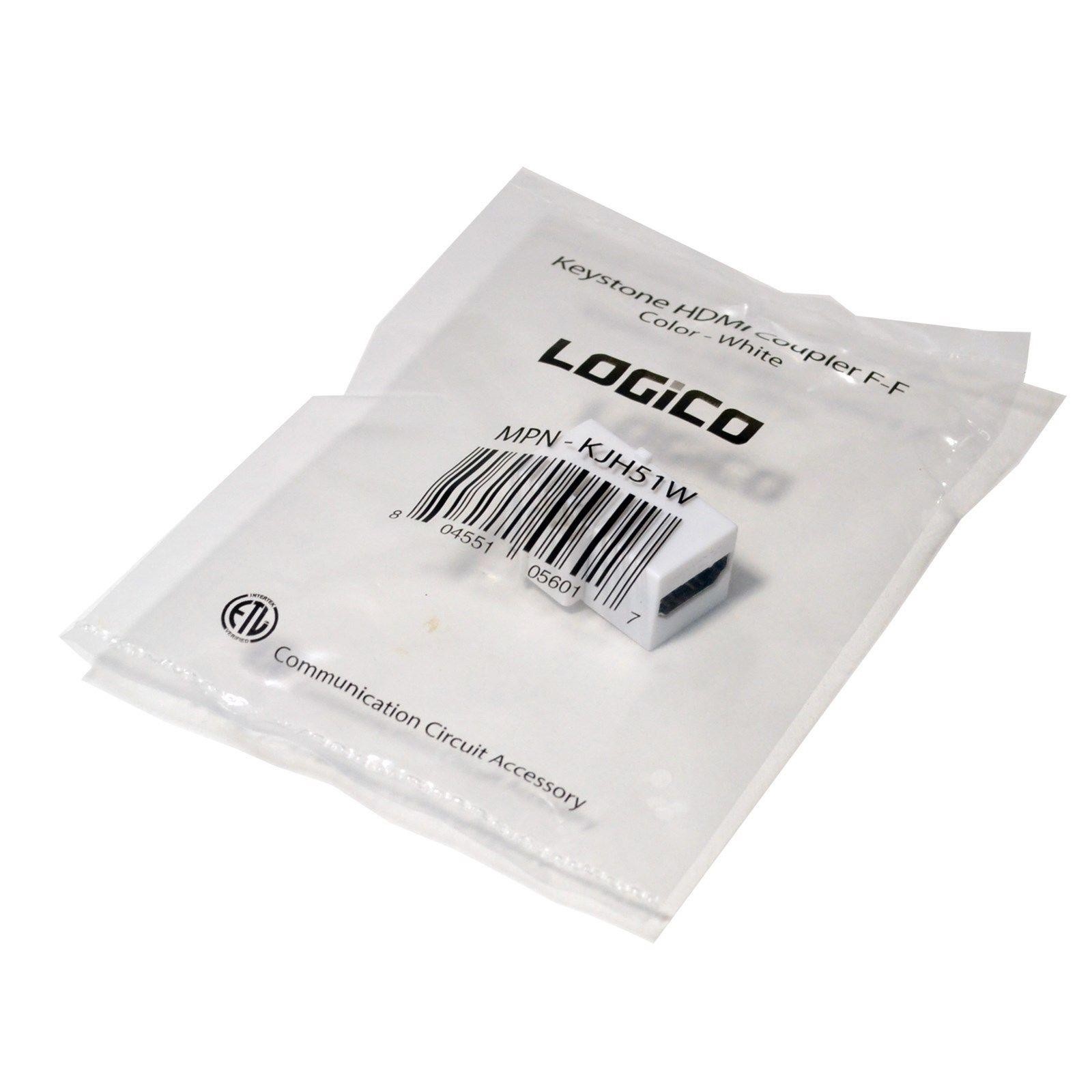 HDMI Keystone Insert Jack Female to Female Adapter Coupler White