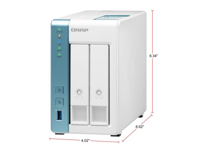 QNAP 4-Bay Personal Cloud NAS for Backup and Data Sharing 4-core 1.7GHz 1GB RAM w/ Lockable Drive Tray TS-431K-US