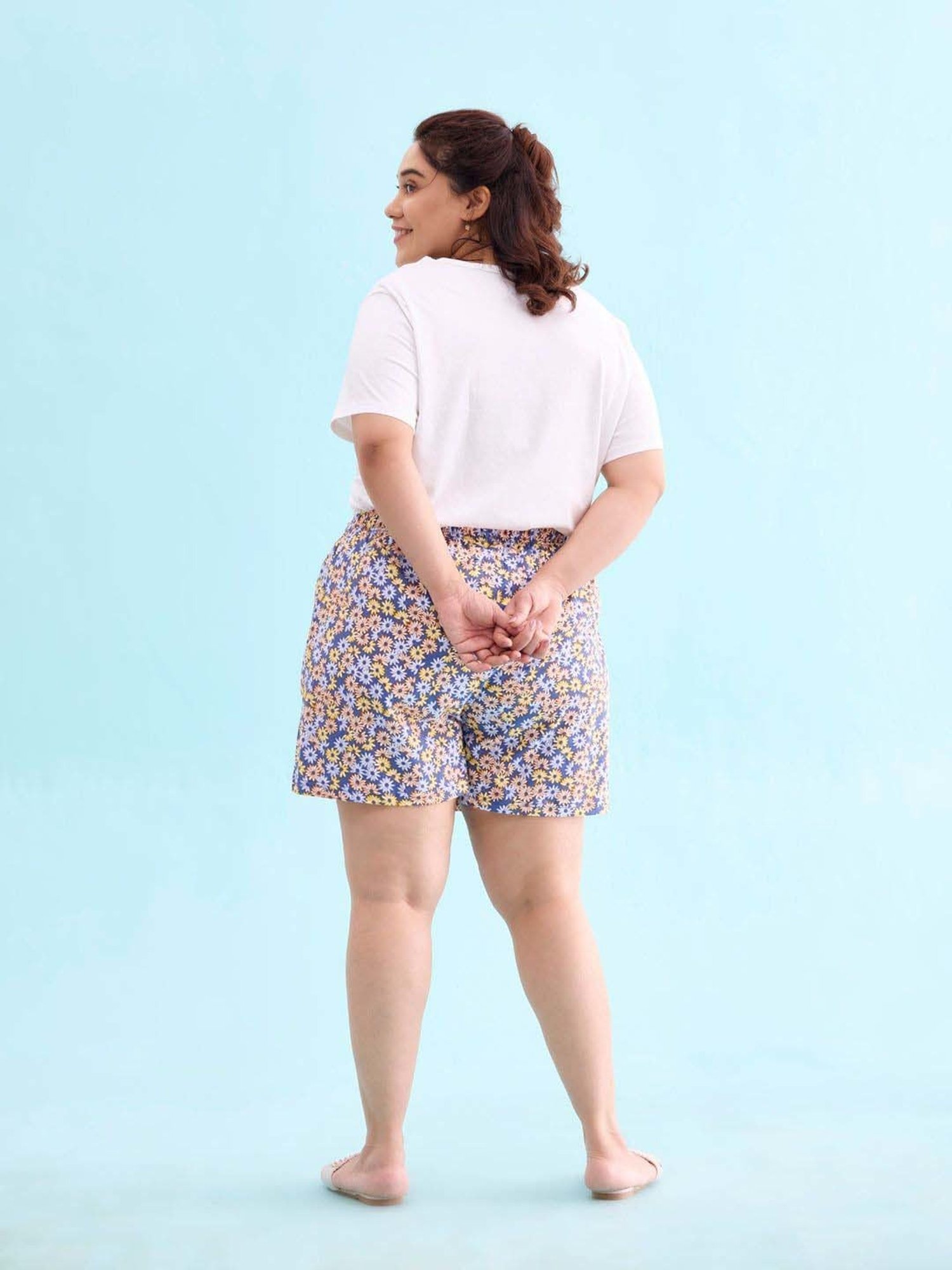 Go Colors! Blue Cotton Printed Shorts