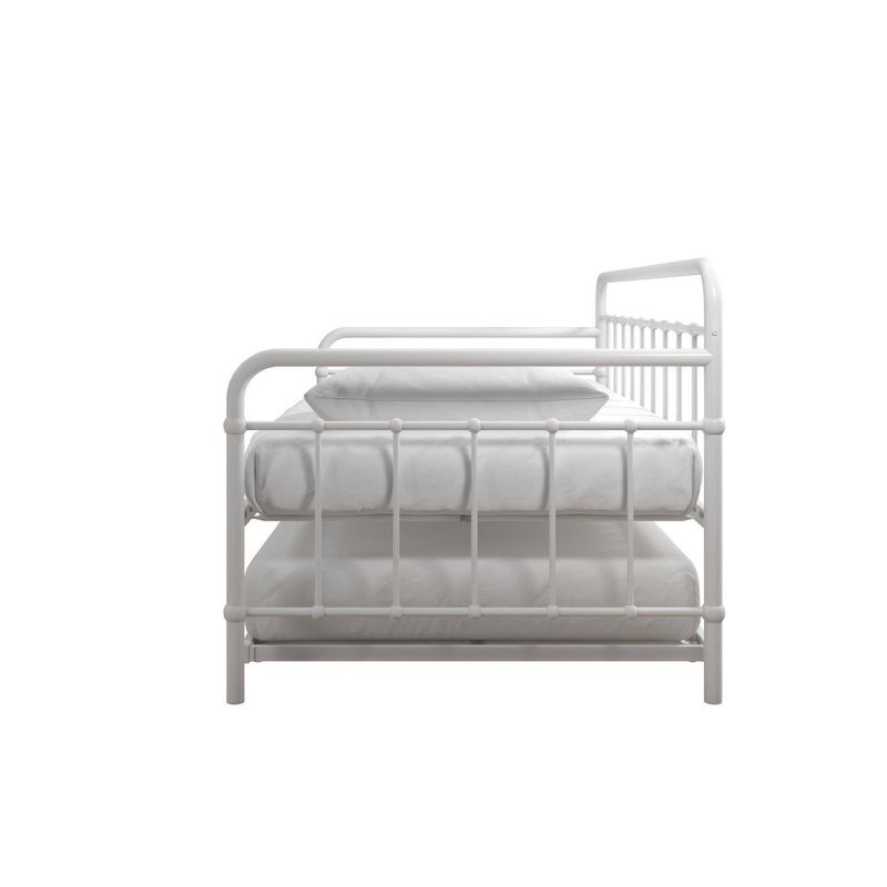 Twin Kaila Metal Daybed and Trundle White - Room & Joy