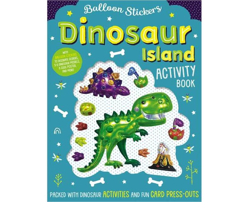 Balloon Stickers Dino Island - by Stuart Lynch (Paperback)
