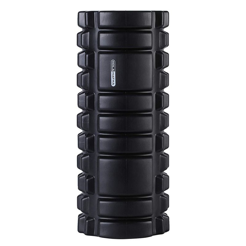 HolaHatha Portable Hollow High Density EVA Foam Muscle Roller for Deep Tissue Back Massage, Calf Therapy, Glute Massaging, Back Pain, and Leg Recovery