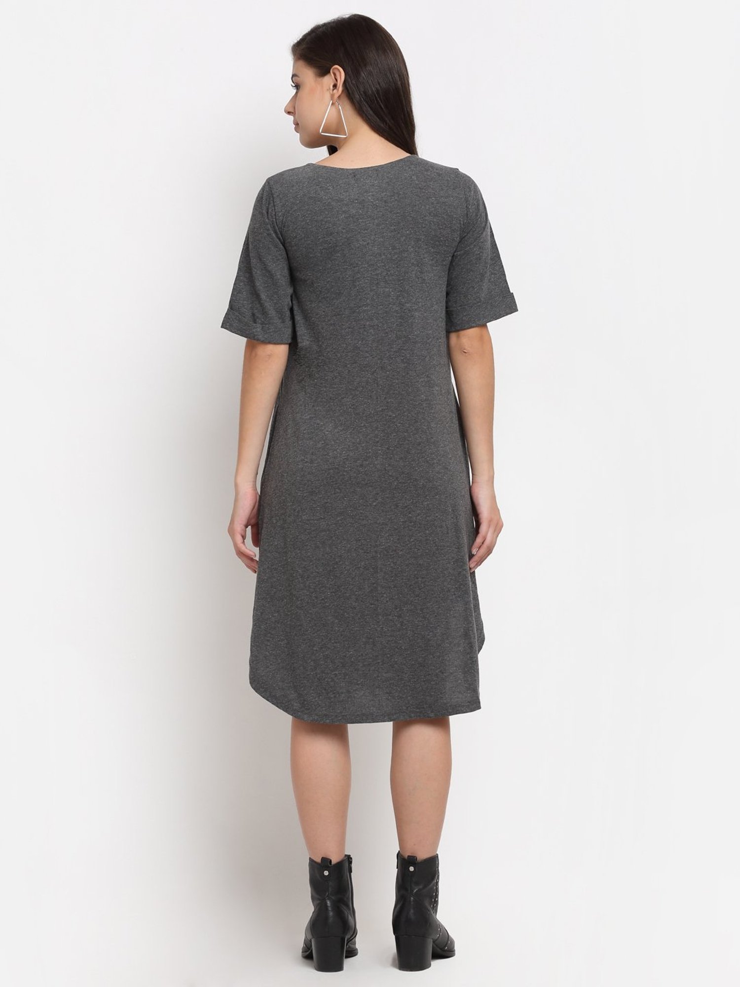 BRINNS Dark Grey Midi A Line Dress