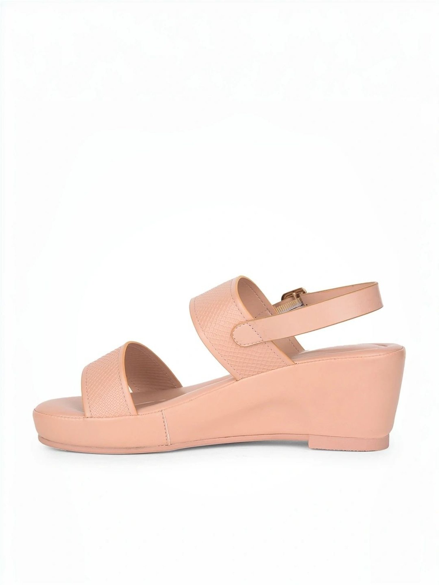 Healers by Liberty Women's Peach Back Strap Wedges