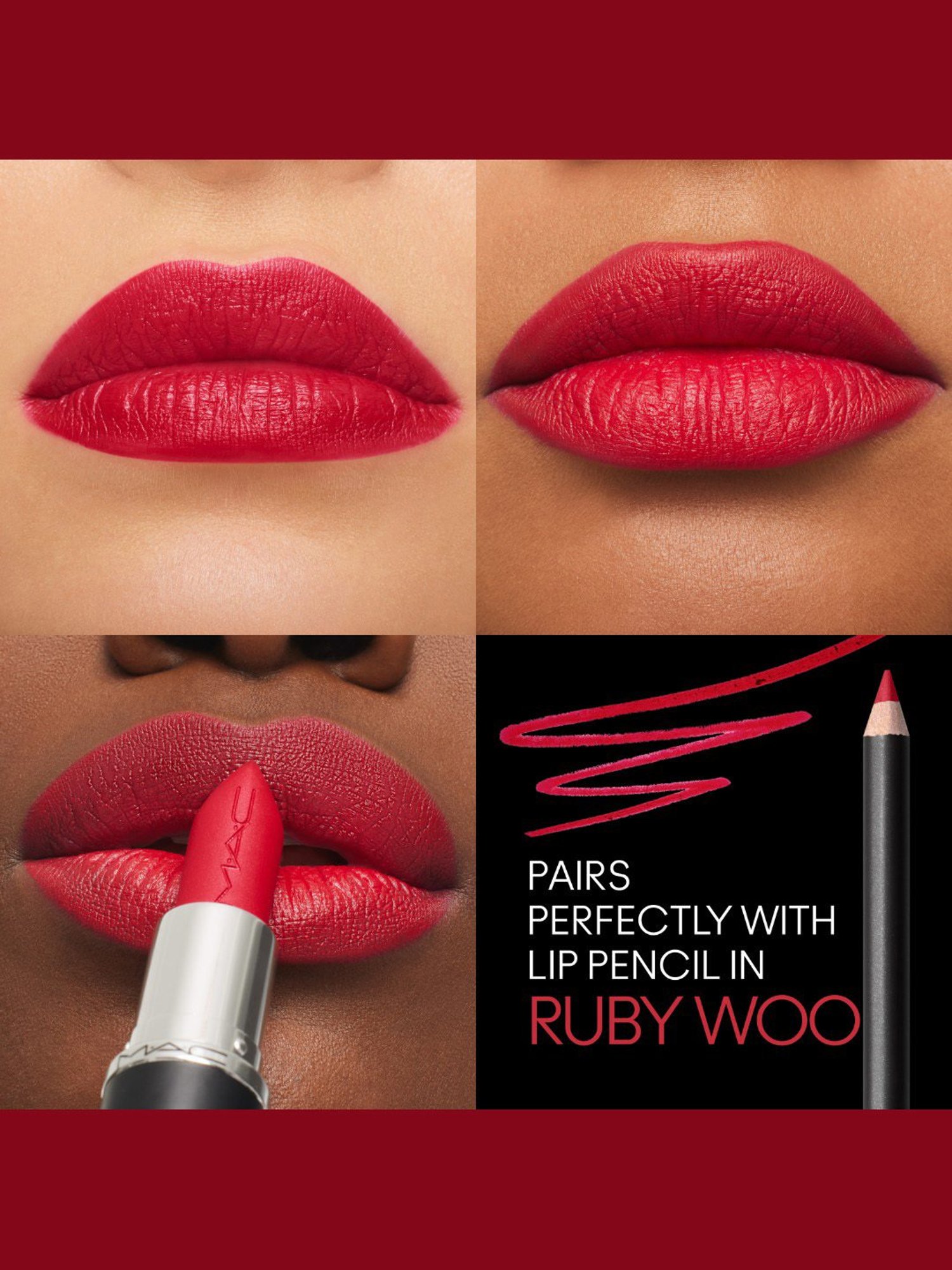 M.A.C MACximal Matte Mini Lipstick Ruby Woo - 1.8 gm