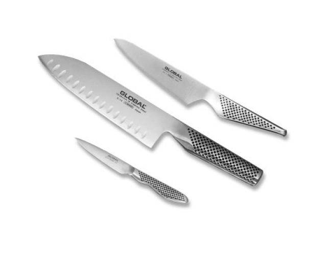 Global 3 Piece Santoku Knife Set