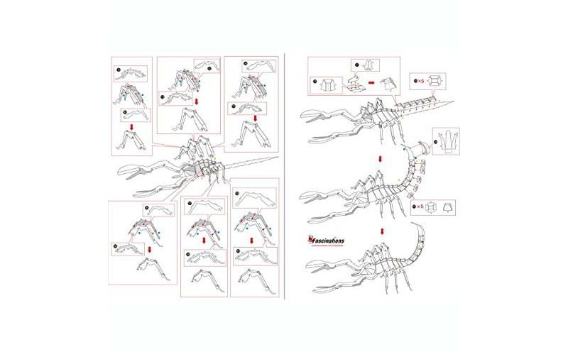 Metal Earth Scorpion 3D Metal Model Kit, Arthropods Series, Moderate Difficulty, 1 Sheet
