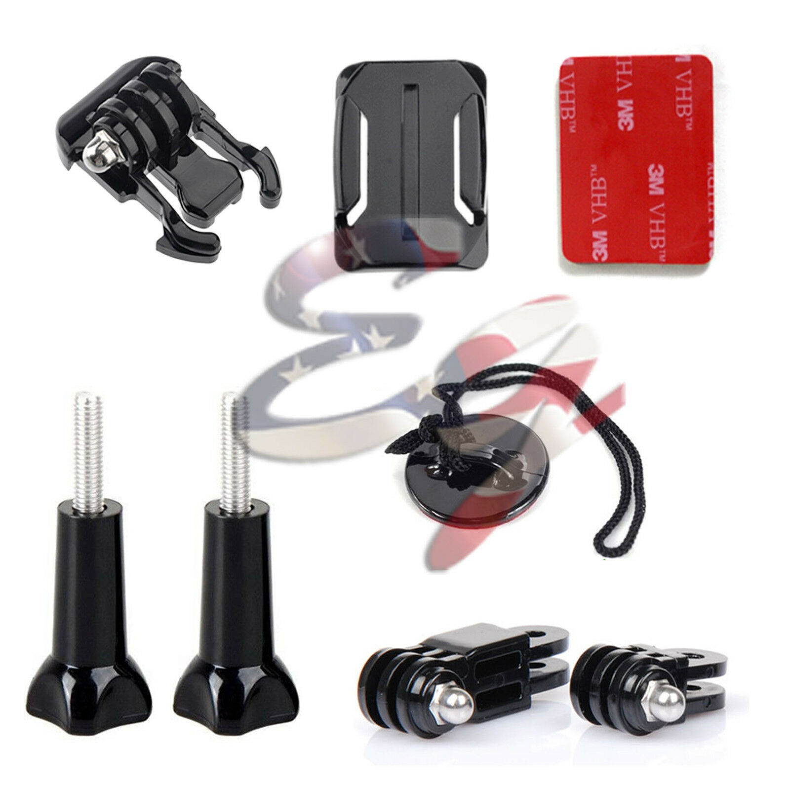 Adjustable Curved Helmet Self Arm Mount Holder For  Hero 4 3+ 2 1 Camera