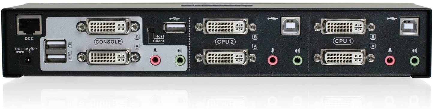IOGEAR 2-Port Dual-Link Dual View DVI and Mini DisplayPort KVMP Kit, TAA Compliant, GCS1642MDPKIT