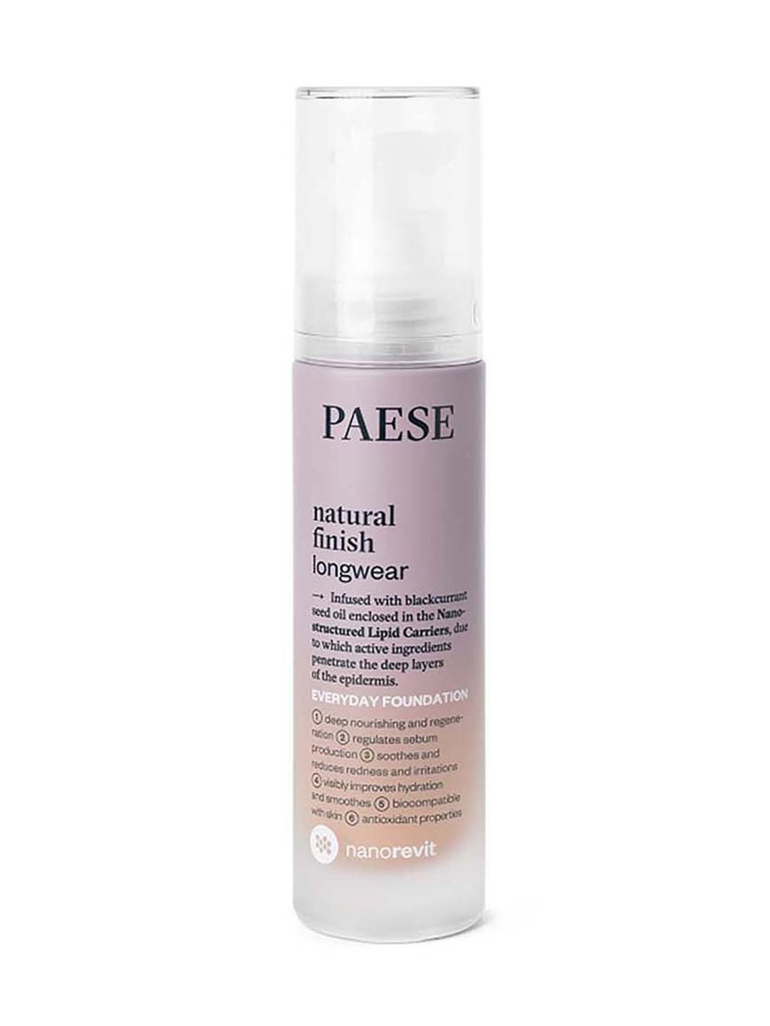 Paese Cosmetics Natural Finish Longwear Foundation 03 Sand - 35 ml