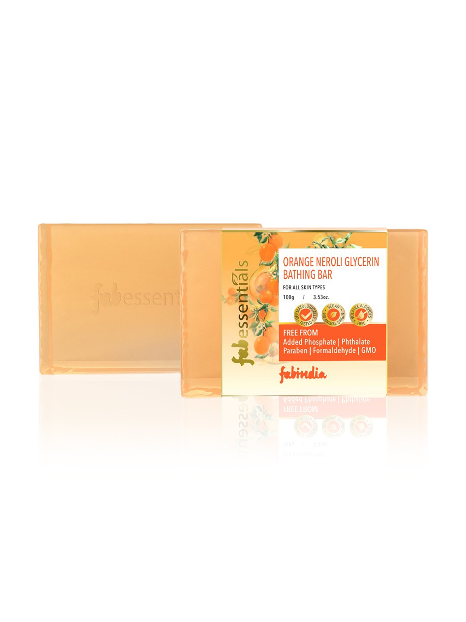 Fabessentials Orange Neroli Glycerin Bathing Bar - 100 gm