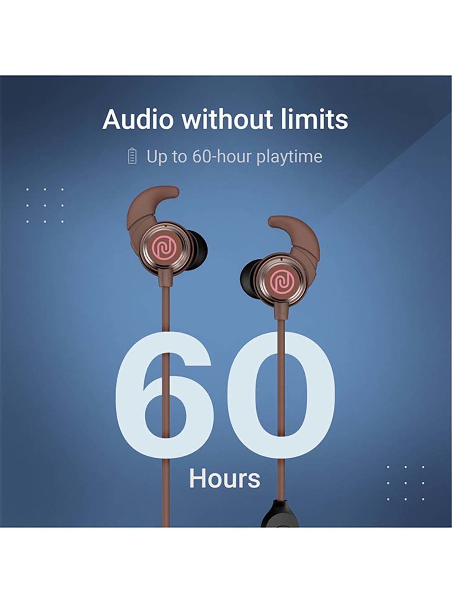 Noise Tune Active Pro Bluetooth V5.2 Bluetooth Headset (Burgundy Red)