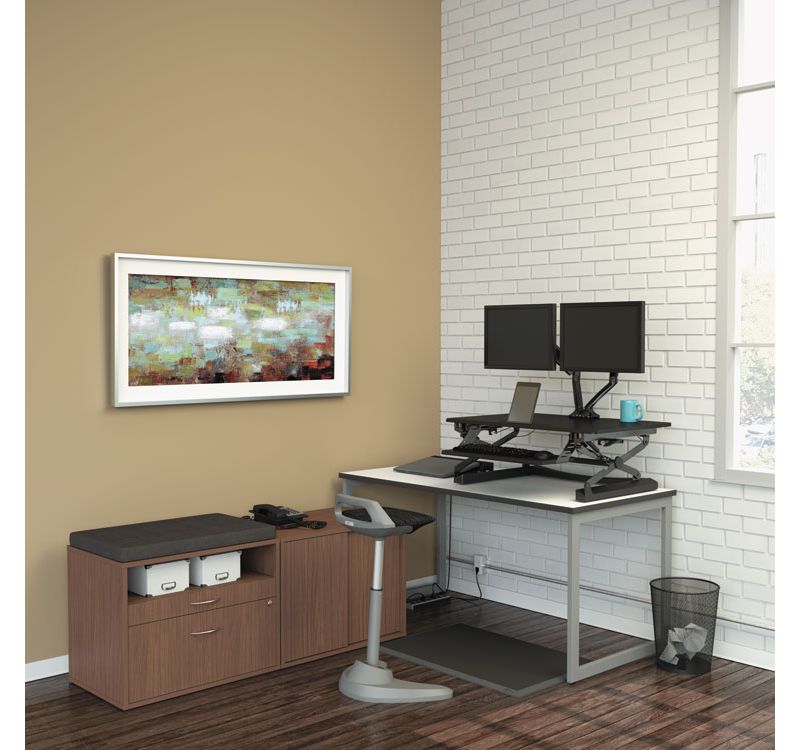 Alera Open Office Series Low File Cabinet Credenza, 29 1/2x19 1/8x22 7/8,Walnut LS583020WA