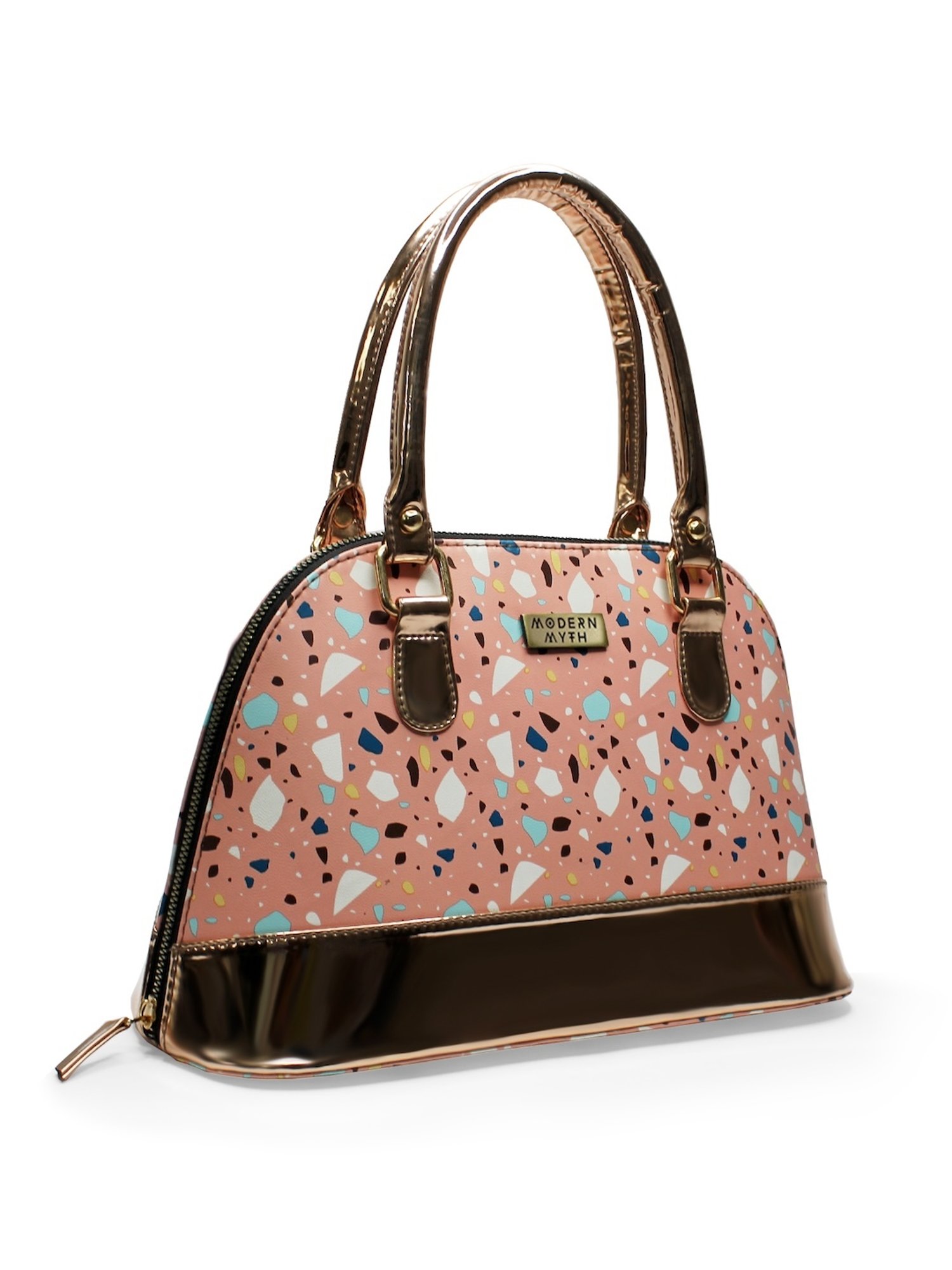 Modern Myth Pink Printed Medium Handbag