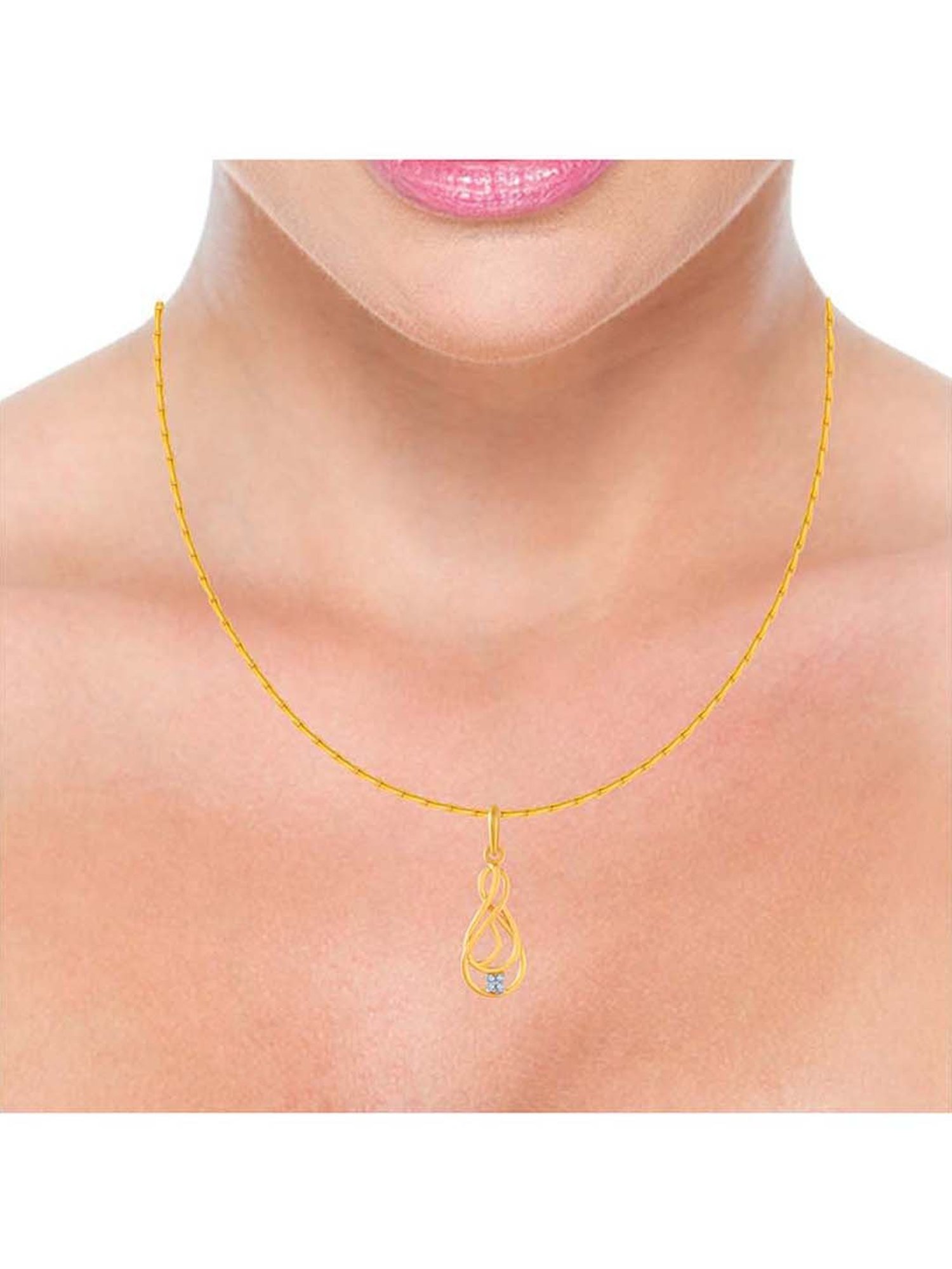 P.C. Chandra Jewellers 14 kt Gold Pendant without Chain