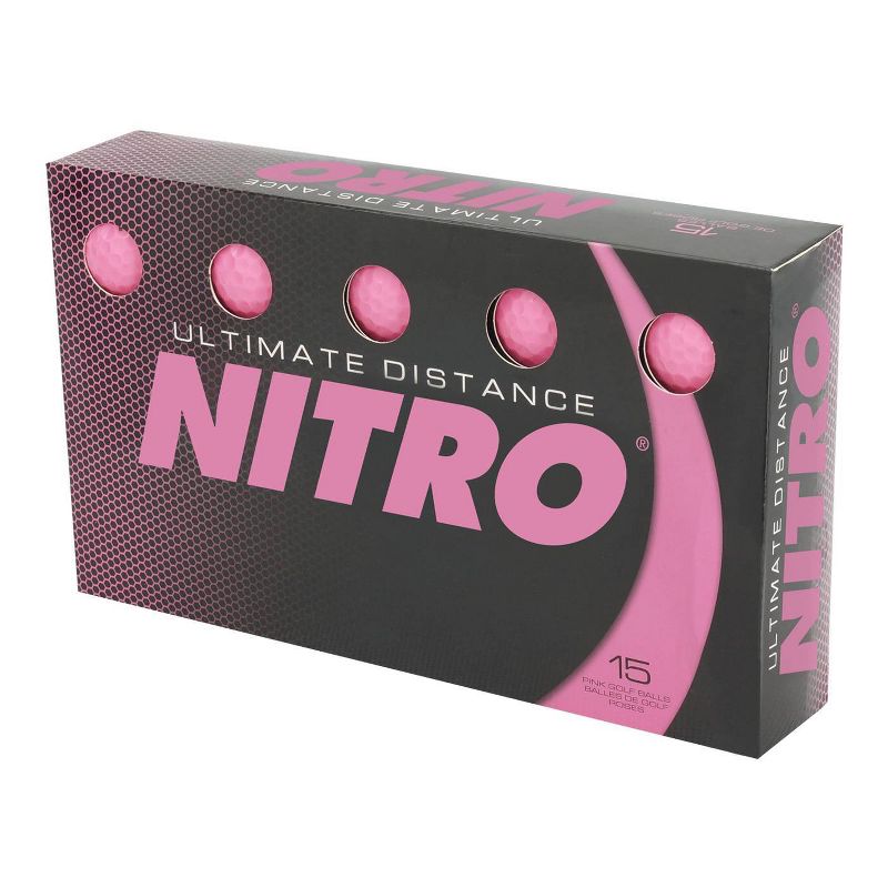 Nitro Golf Ultimate Distance Golf Balls Pink - 30pc