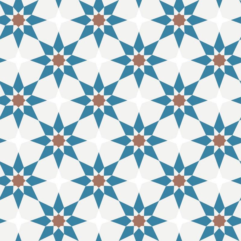 Tempaper Soleil Terracotta Self-Adhesive Removable Wallpaper Blue