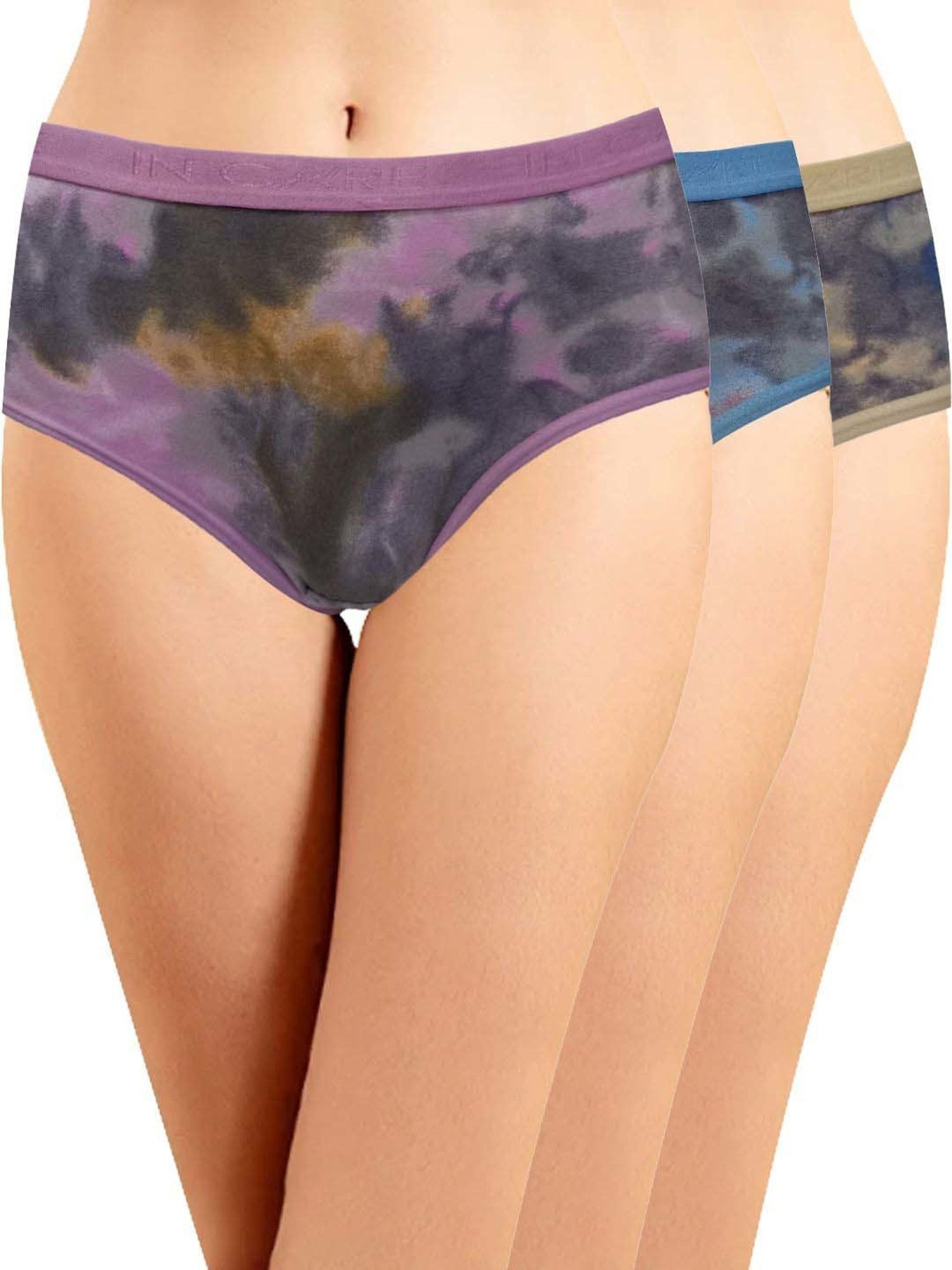 Lyra Assorted Color Cotton Printed Hipster Panties - Pack Of 4