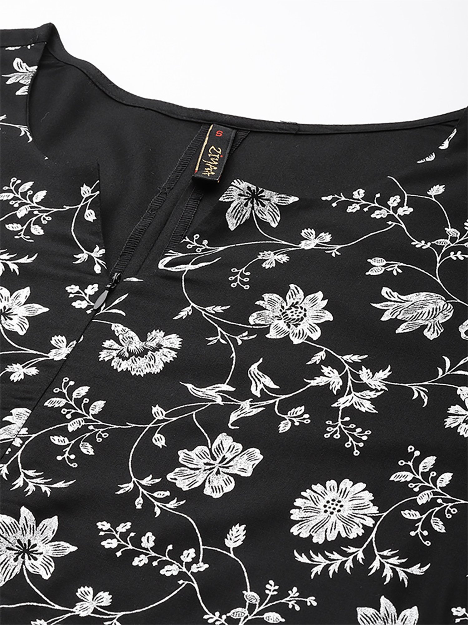 Ziyaa Black Floral Print Jumpsuit