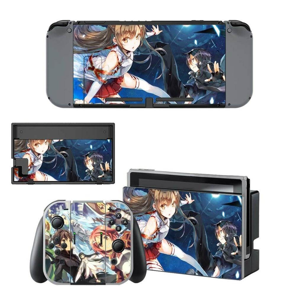 Sword Art Online Nintendoswitch Skin Nintend Switch Stickers Decal for Nintendo Switch Console Joy-con Controller Skins Stickers
