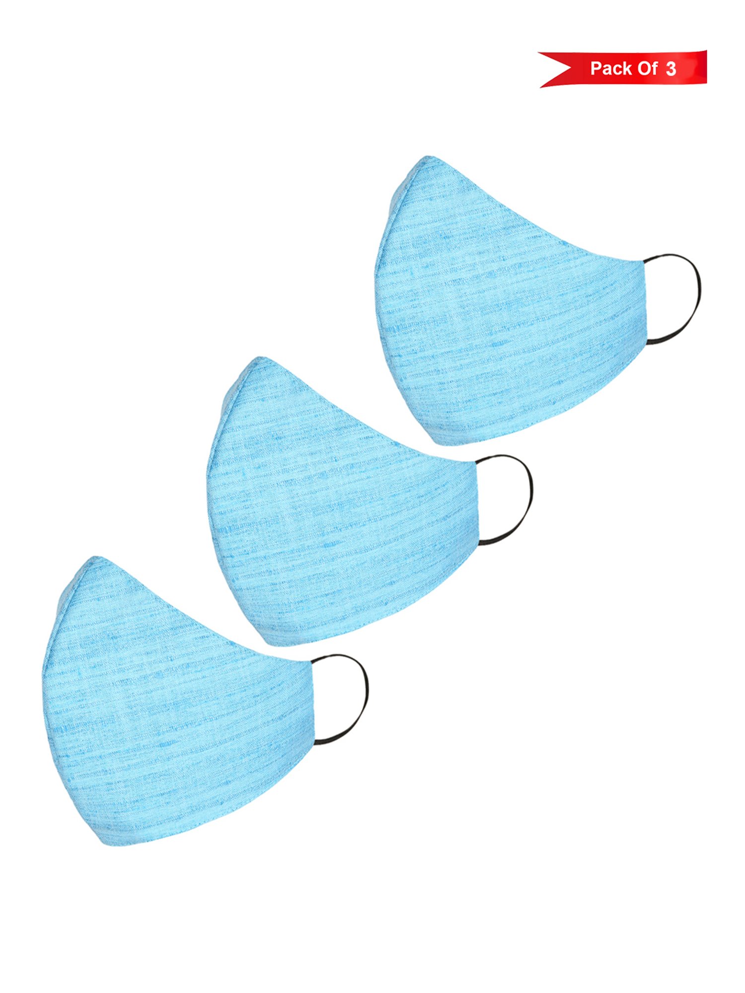 Tossido MEN 3 Layered Reusable Face Masks- Pack of 3