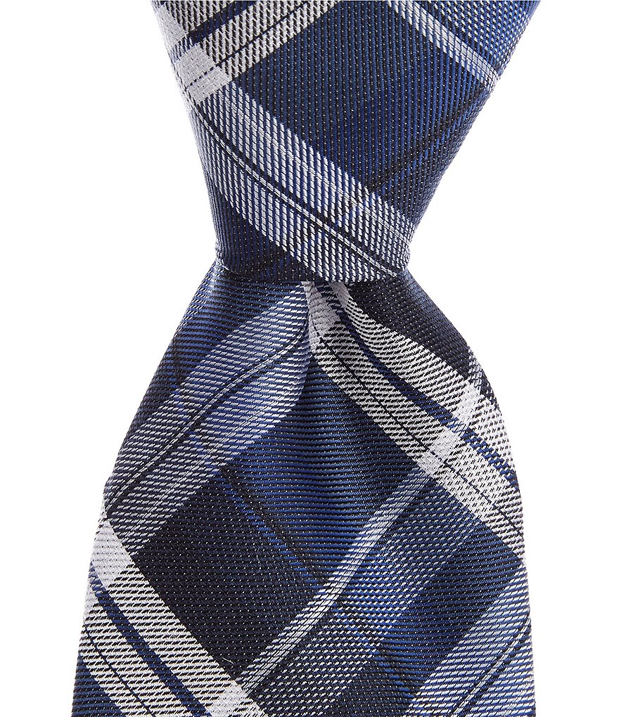 Murano Traditional Plaid Narrow 3 1/8#double; Silk Tie