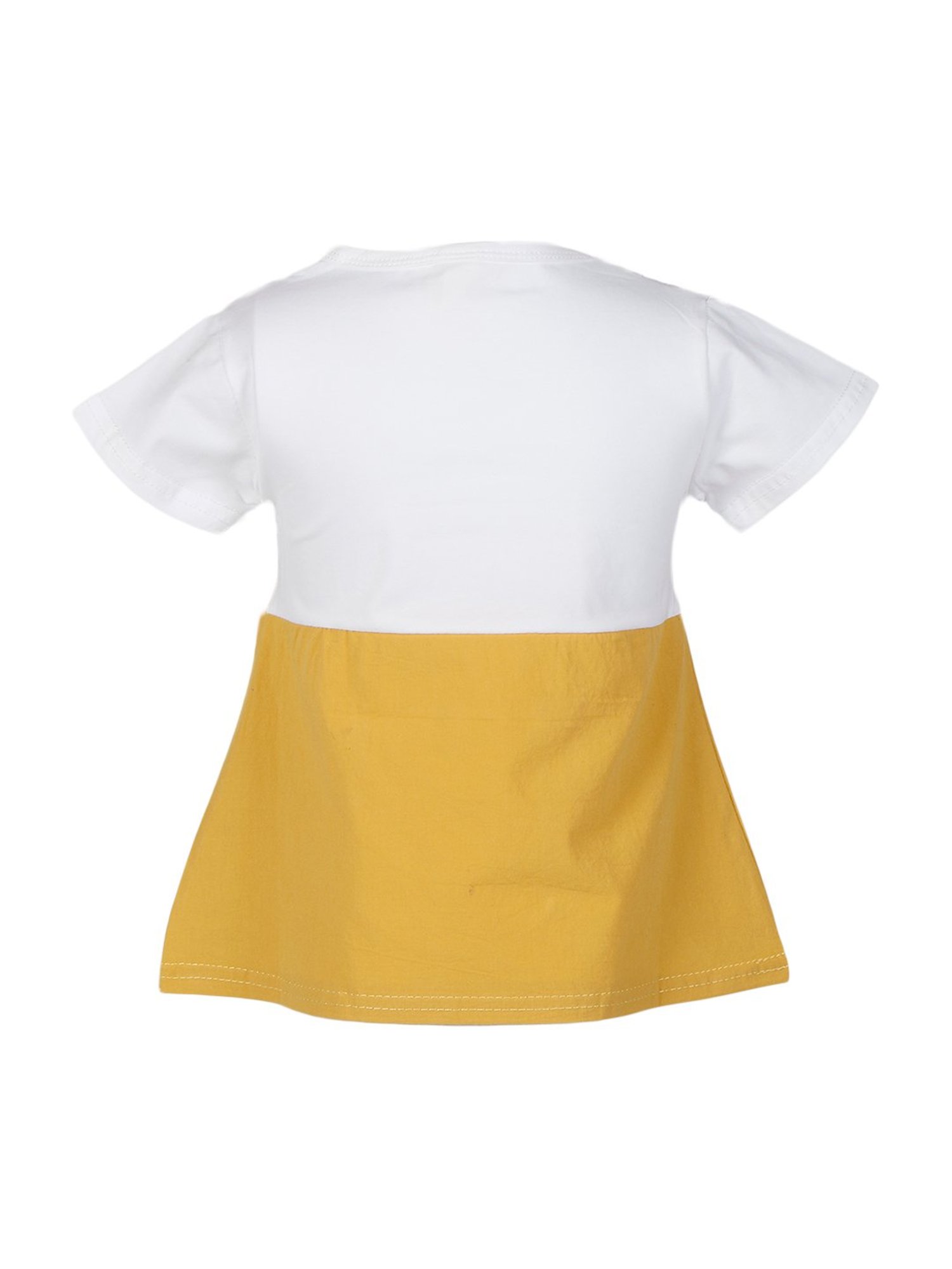 Passion Petals Kids Yellow Printed Dress