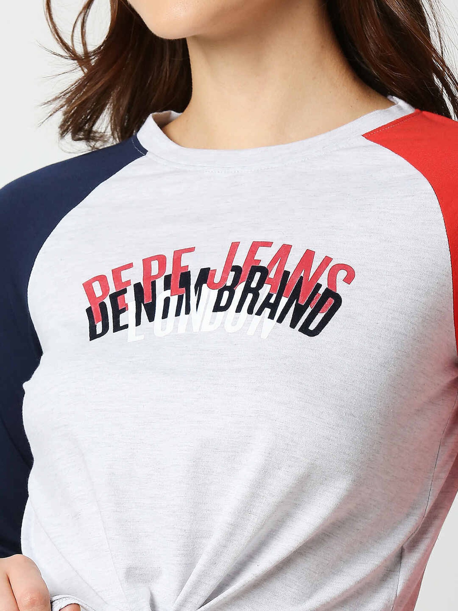 Pepe Jeans Multicolor Graphic Print Crop Top