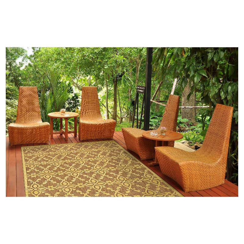 7'6"X10'6" Quatrefoil Design Loomed Area Rugs Tan/Yellow - Weave & Wander