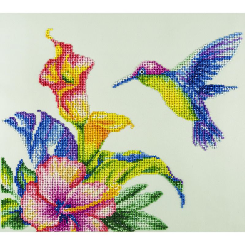 Leisure Arts Diamond Art Advanced Kit 14"X16"-Hummingbird