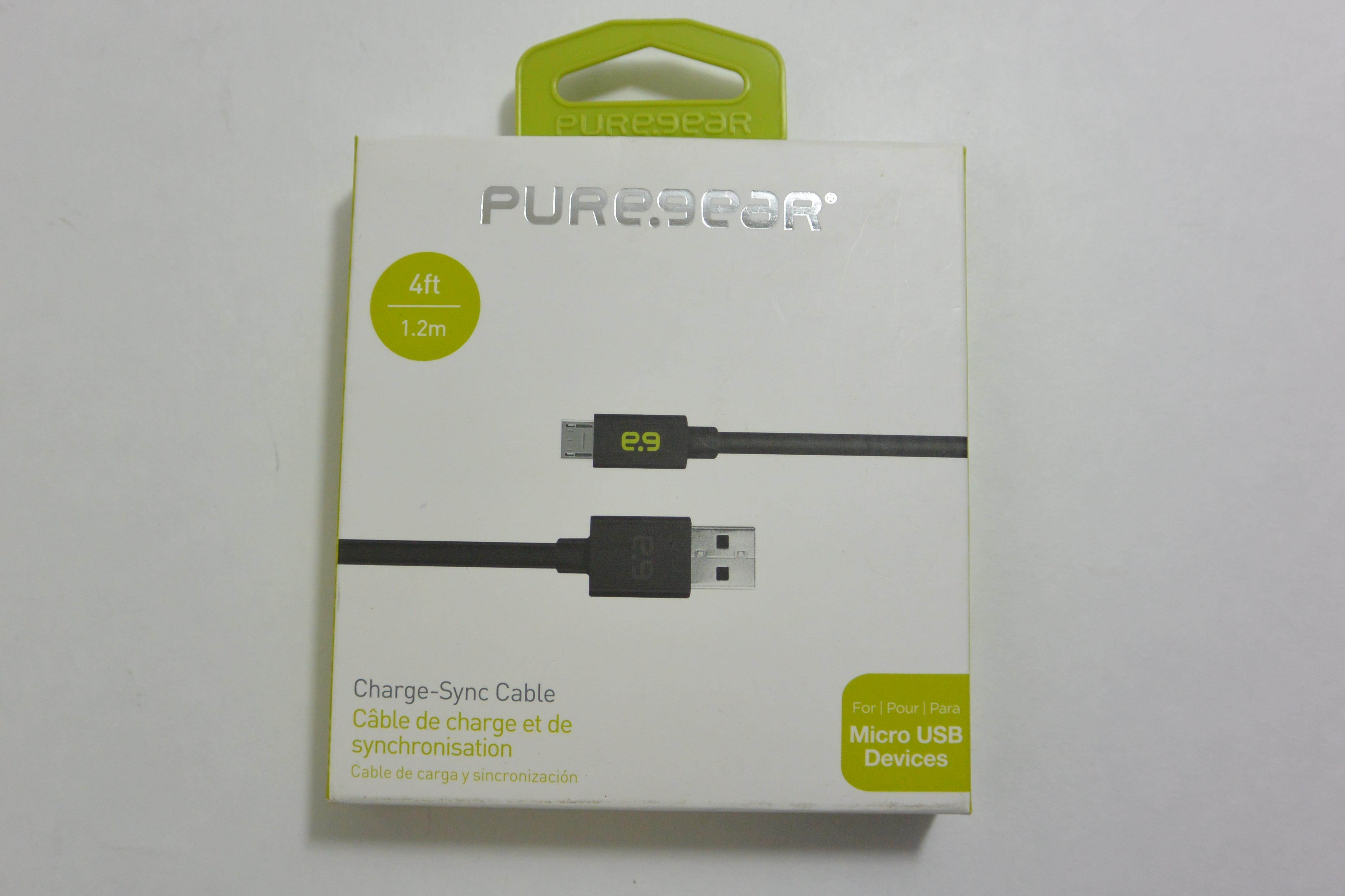 Puregear 60602PG Micro USB Data and Sync Cable 48' Black